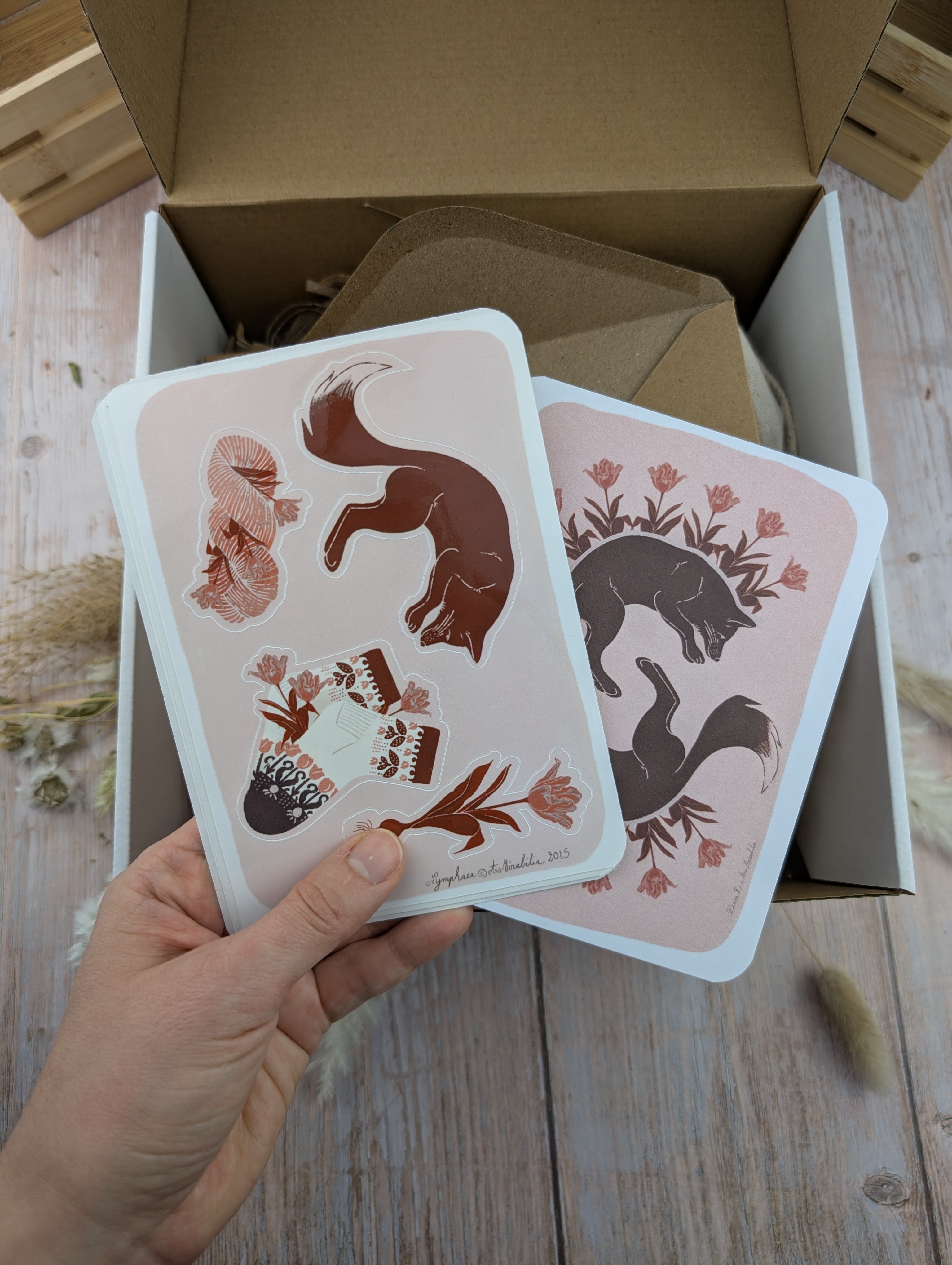 Renard & Tulipe - Pochon, carte et stickers