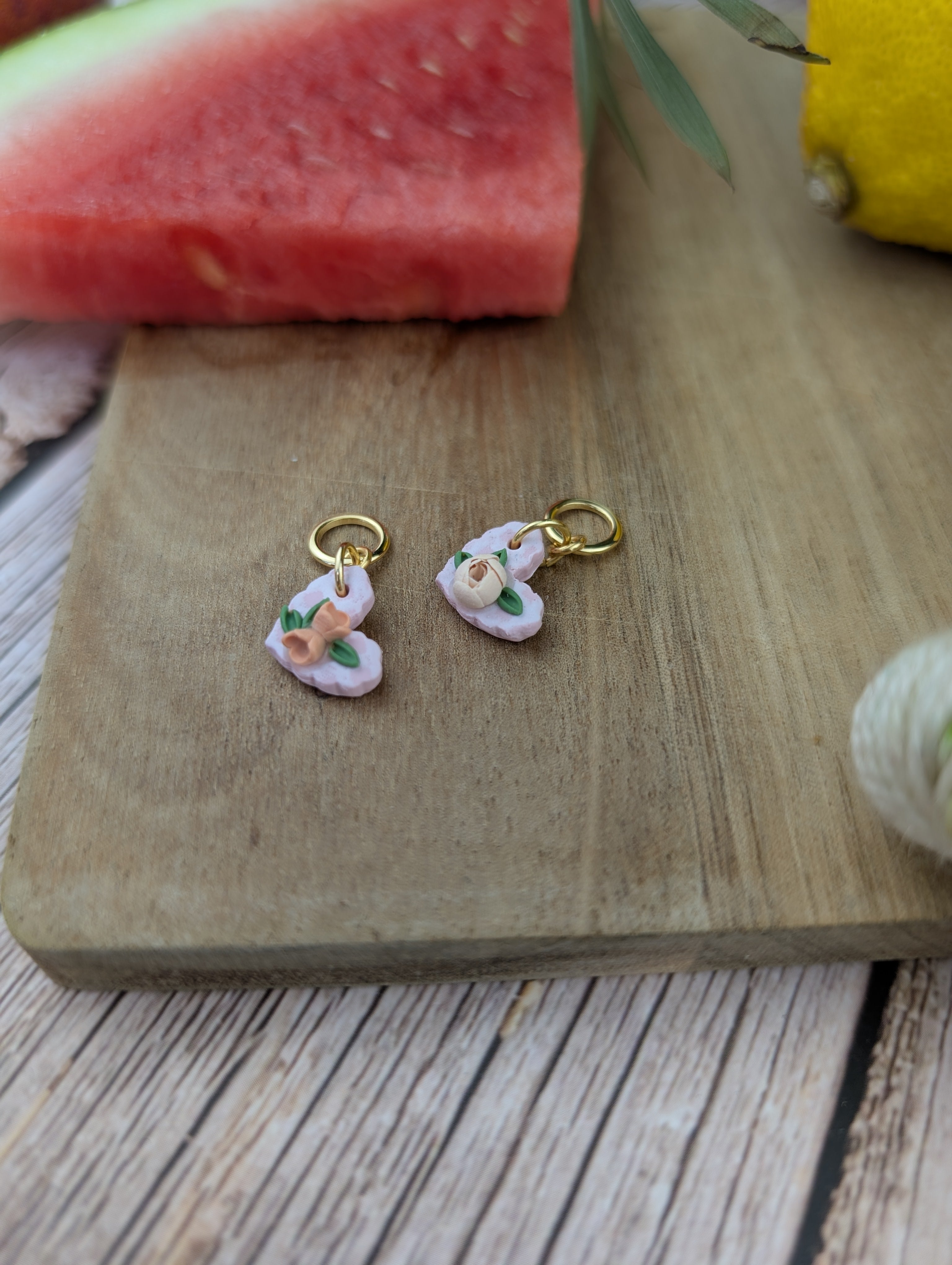 Coeurs Dentelle - Paire de Petits Marqueurs